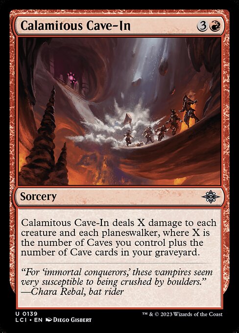 The Lost Caverns of Ixalan - 139 - Calamitous Cave-In - Uncommon