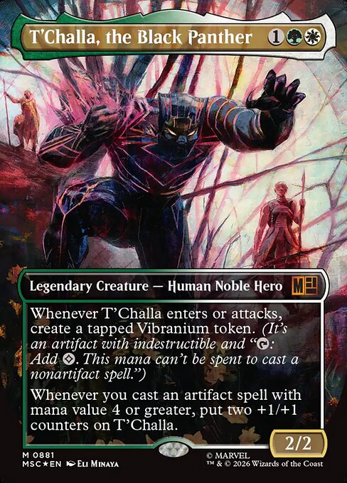Marvel Super Heroes Commander - 881 - T'Challa, the Black Panther - Mythic
