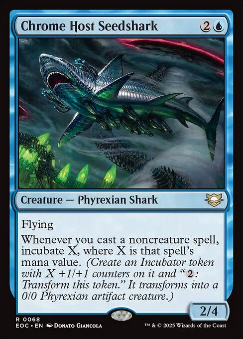 Edge of Eternities Commander - 68 - Chrome Host Seedshark - Rare