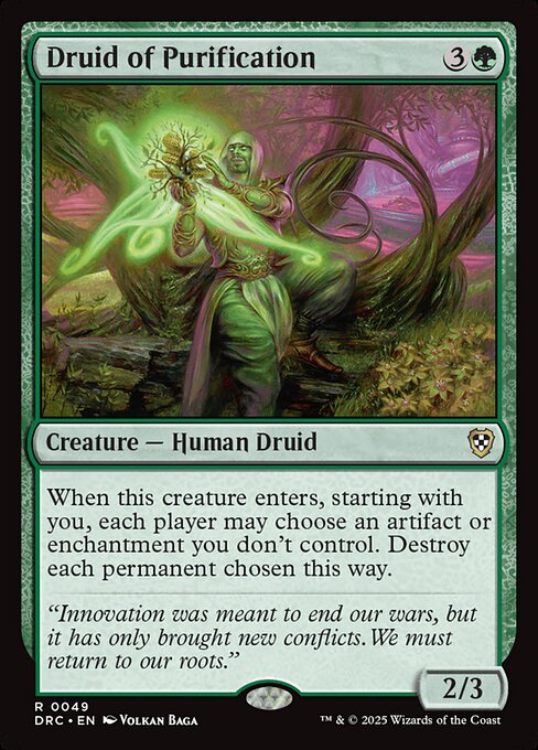 Aetherdrift Commander - 49 - Druid of Purification - Rare