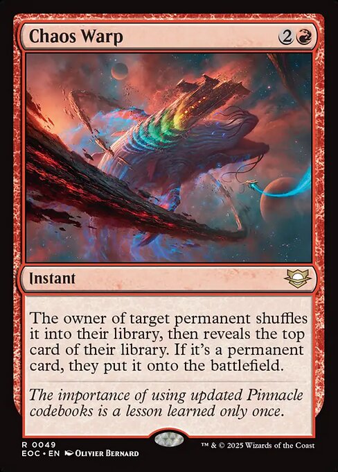 Edge of Eternities Commander - 49 - Chaos Warp - Rare