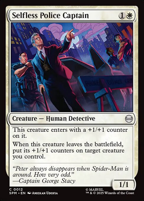 Marvel's Spider-Man - 12 - Selfless Police Captain - Common - Foil