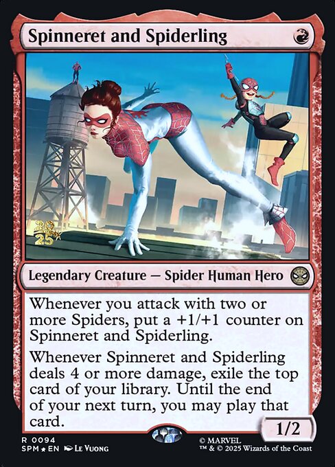 Marvel's Spider-Man Promos - 94s - Spinneret and Spiderling - Rare - Foil