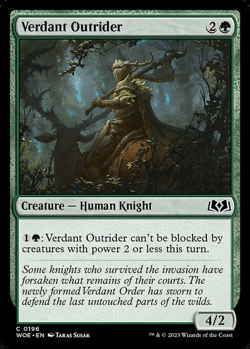 Wilds of Eldraine - 196 - Verdant Outrider - Common - Foil