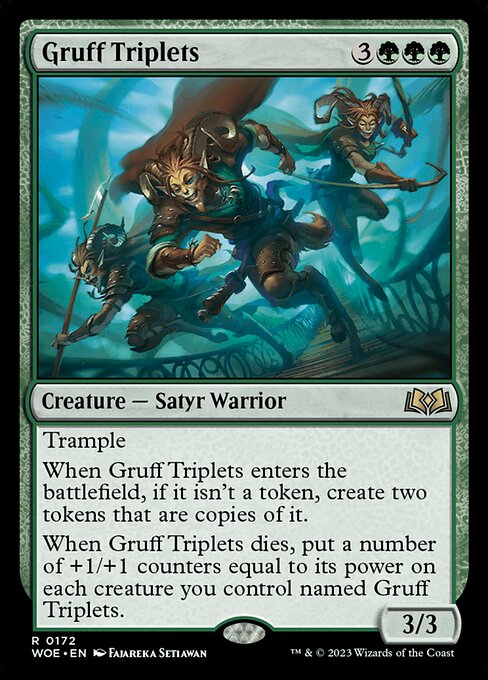 Wilds of Eldraine - 172 - Gruff Triplets - Rare - Foil