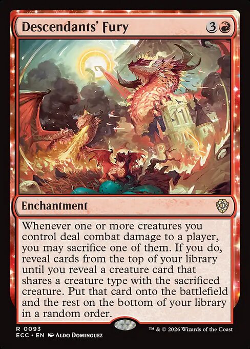 Lorwyn Eclipsed Commander - 93 - Descendants' Fury - Rare