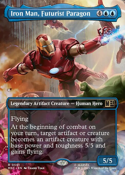 Marvel Super Heroes Commander - 501 - Iron Man, Futurist Paragon - Rare