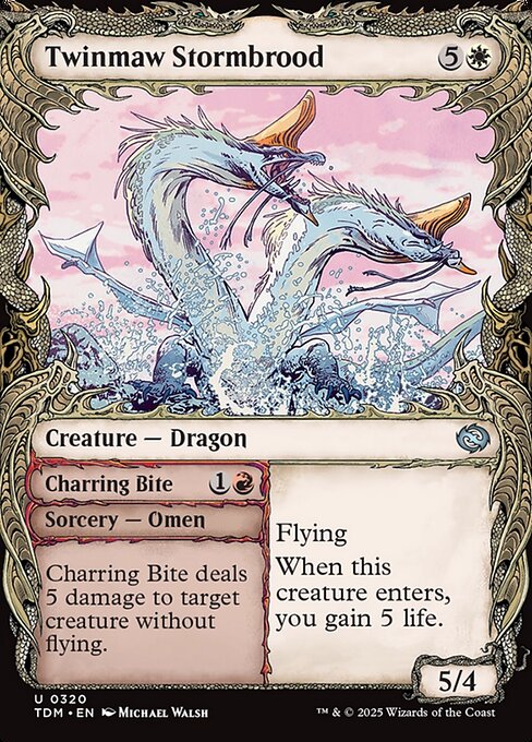 Tarkir: Dragonstorm - 320 - Twinmaw Stormbrood // Charring Bite - Uncommon