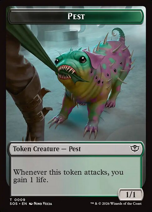 Secrets of Strixhaven Tokens - 9 - Pest - Common
