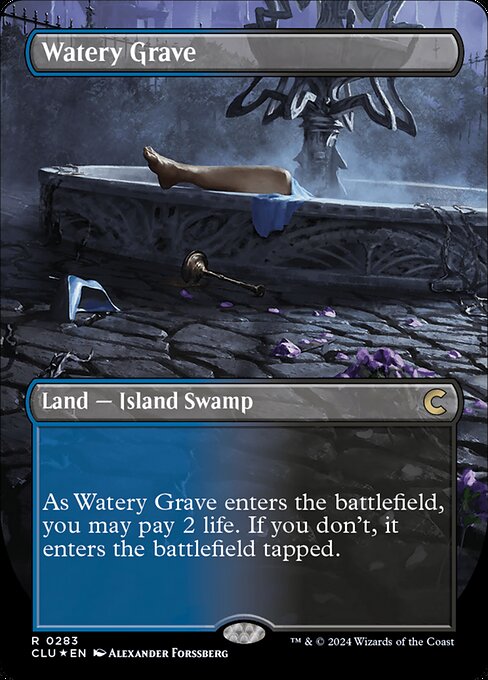 Ravnica: Clue Edition - 283 - Watery Grave - Rare - Borderless Foil