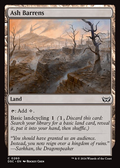 Duskmourn: House of Horror Commander - 260 - Ash Barrens - Common
