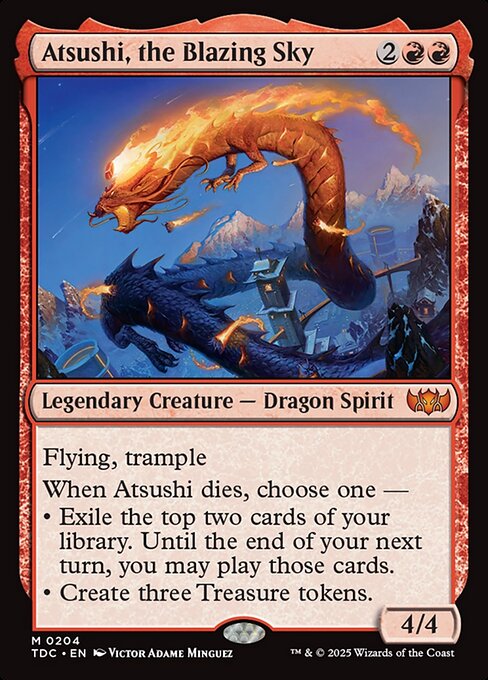 Tarkir: Dragonstorm Commander - 204 - Atsushi, the Blazing Sky - Mythic