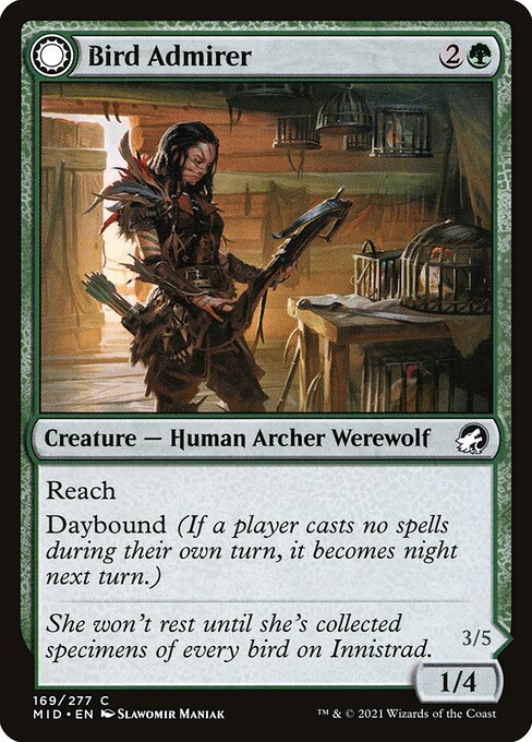 Innistrad: Midnight Hunt - 169 - Bird Admirer // Wing Shredder - Common