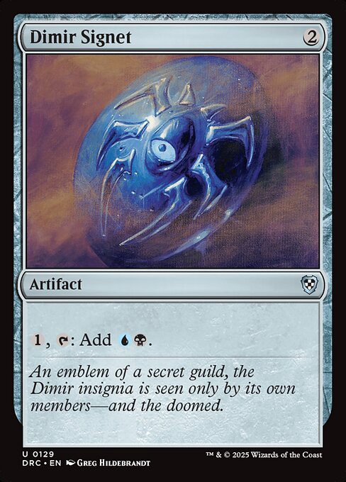 Aetherdrift Commander - 129 - Dimir Signet - Uncommon