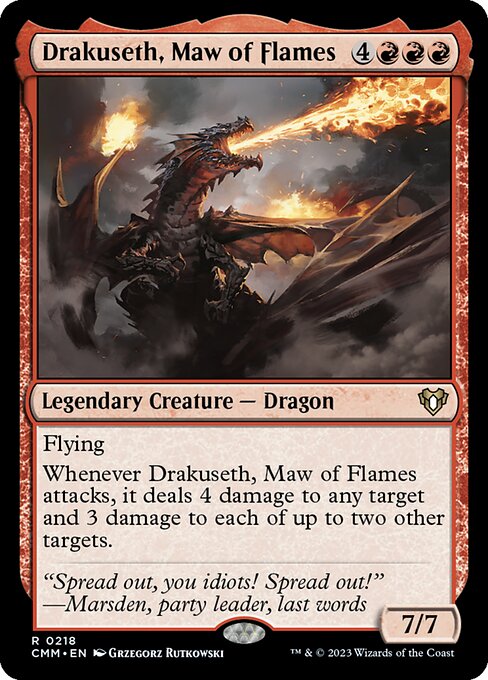Commander Masters - 218 - Drakuseth, Maw of Flames - Rare