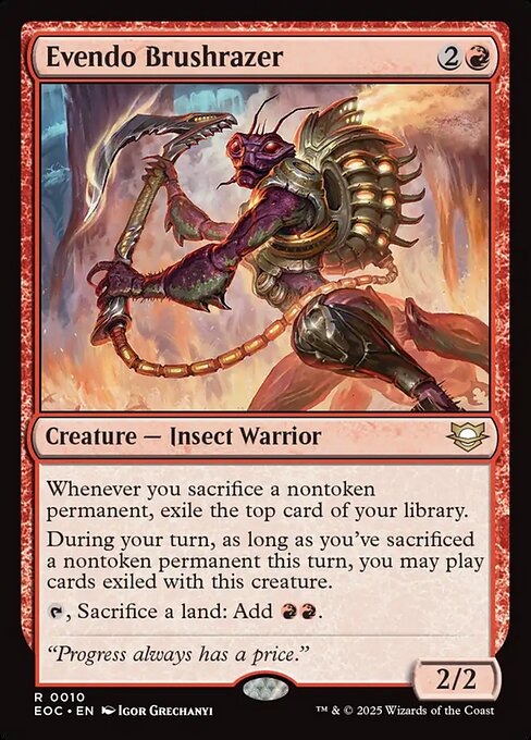 Edge of Eternities Commander - 10 - Evendo Brushrazer - Rare
