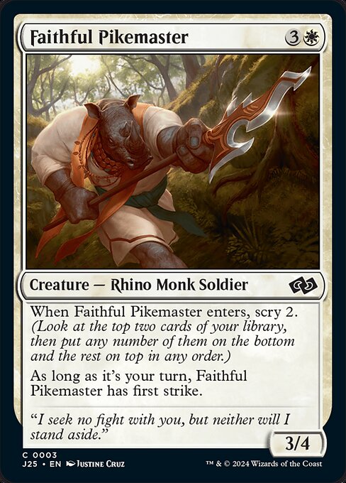Foundations Jumpstart - 3 - Faithful Pikemaster - Common