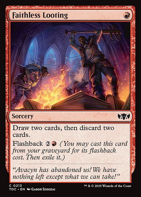 Tarkir: Dragonstorm Commander - 213 - Faithless Looting - Common
