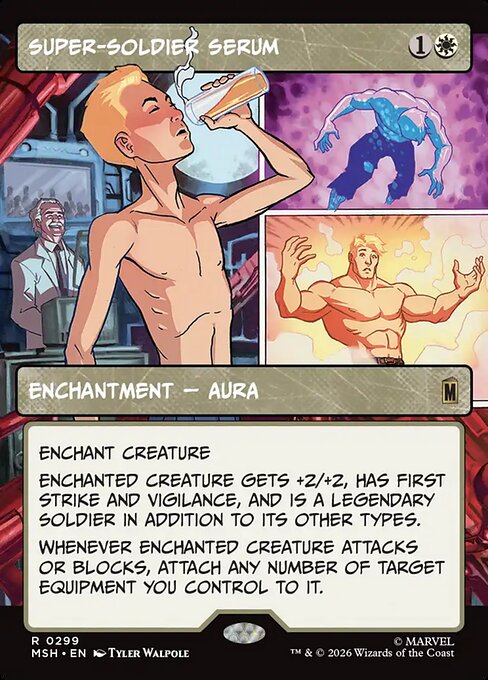 Marvel Super Heroes - 299 - Super-Soldier Serum - Rare - Borderless Foil