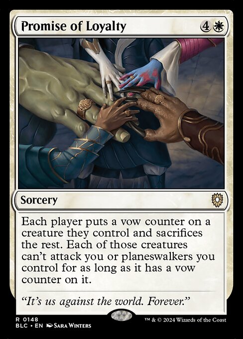 Bloomburrow Commander - 148 - Promise of Loyalty - Rare