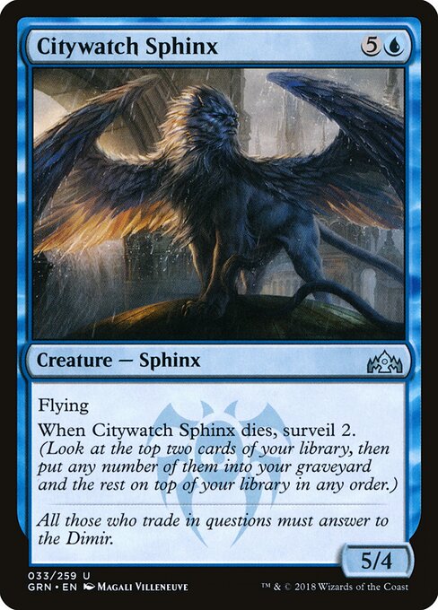 Guilds of Ravnica - 33 - Citywatch Sphinx - Uncommon