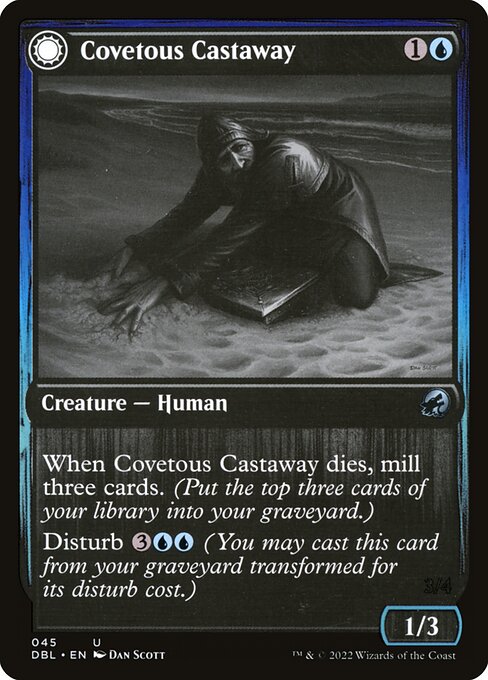 Innistrad: Double Feature - 45 - Covetous Castaway // Ghostly Castigator - Uncommon