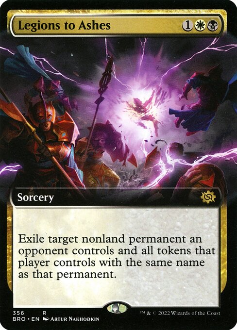 The Brothers' War - 356 - Legions to Ashes - Rare - Extended Art Foil