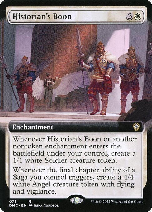 Dominaria United Commander - 71 - Historian's Boon - Rare - Extended Art Foil