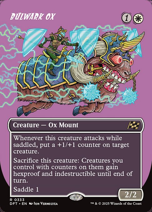 Aetherdrift - 333 - Bulwark Ox - Rare - Borderless Foil