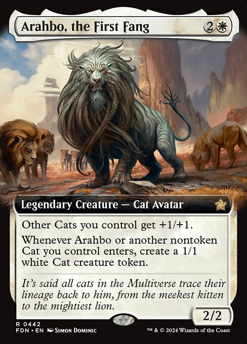 Foundations - 442 - Arahbo, the First Fang - Rare - Extended Art Foil