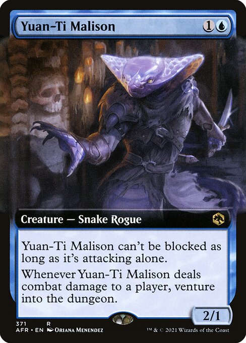 Adventures in the Forgotten Realms - 371 - Yuan-Ti Malison - Rare - Extended Art Foil