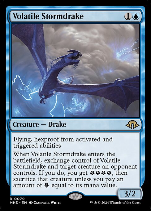 Modern Horizons 3 - 79 - Volatile Stormdrake - Rare - Foil