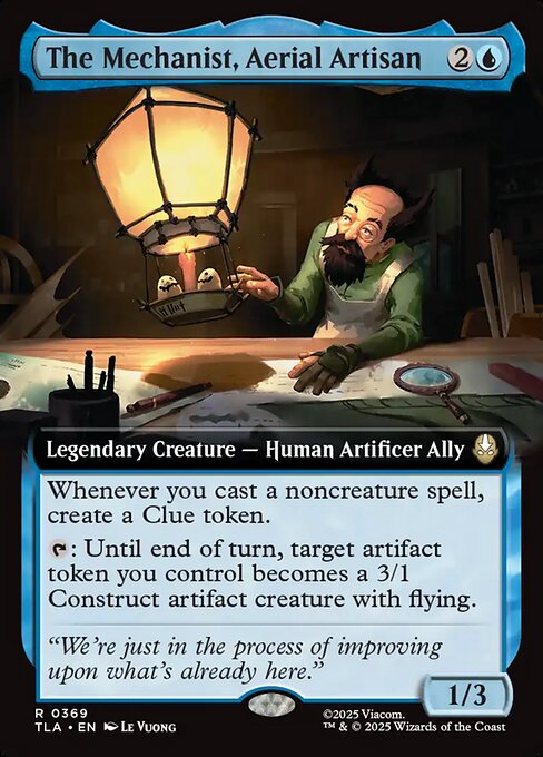 Avatar: The Last Airbender - 369 - The Mechanist, Aerial Artisan - Rare - Extended Art Foil