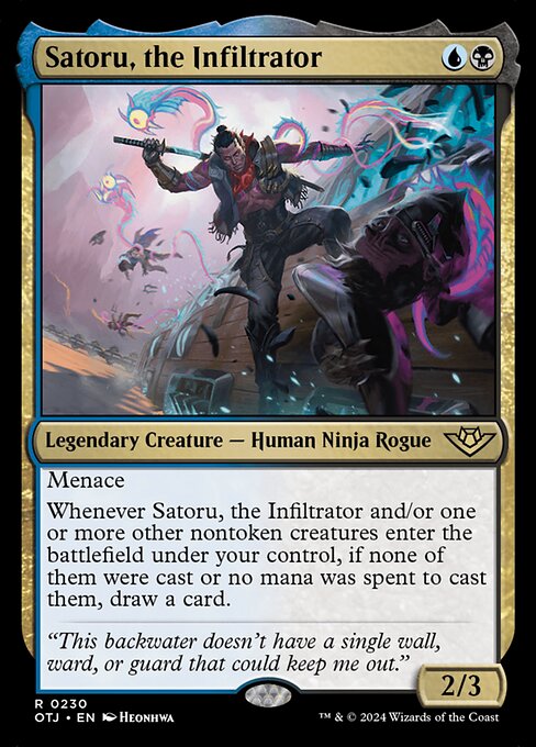 Outlaws of Thunder Junction - 230 - Satoru, the Infiltrator - Rare - Foil