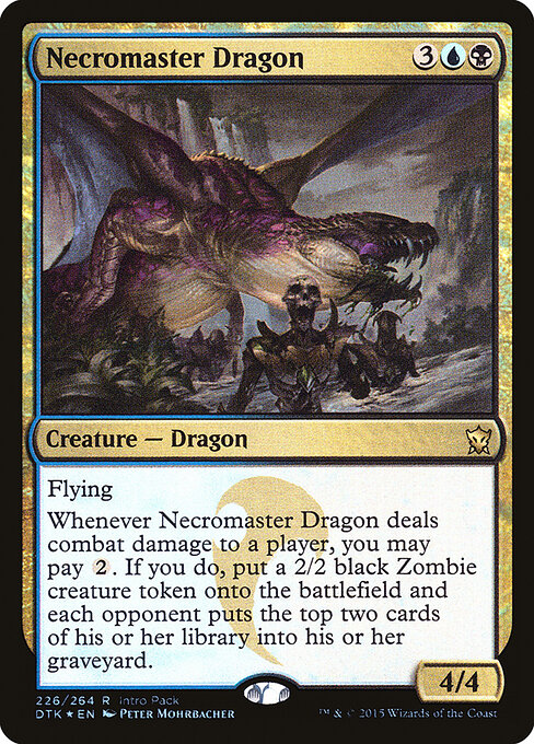 Dragons of Tarkir Promos - 226 - Necromaster Dragon - Rare - Foil