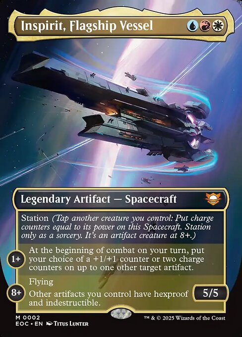 Edge of Eternities Commander - 2 - Inspirit, Flagship Vessel - Mythic - Borderless Foil