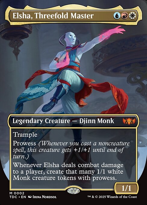 Tarkir: Dragonstorm Commander - 2 - Elsha, Threefold Master - Mythic - Borderless Foil