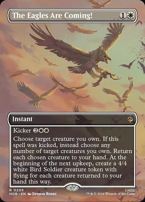 The Hobbit - 205 - The Eagles Are Coming! - Rare - Borderless Foil