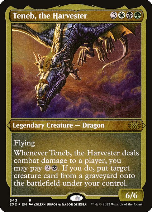 Double Masters 2022 - 543 - Teneb, the Harvester - Rare - Etched Foil