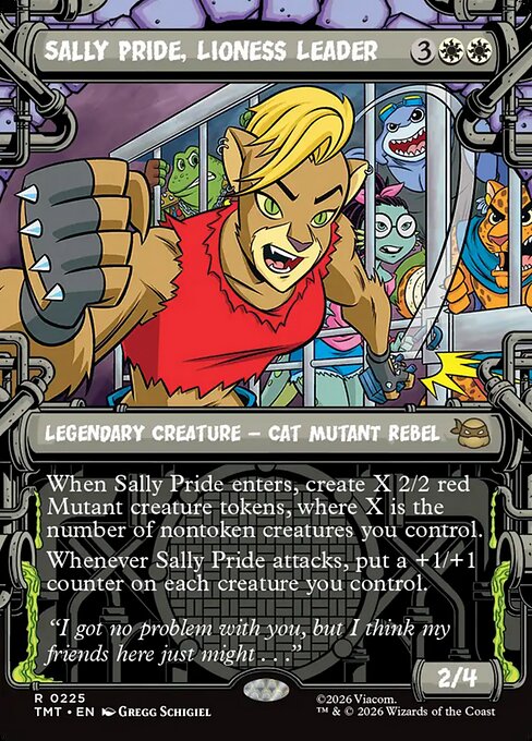 Teenage Mutant Ninja Turtles - 225 - Sally Pride, Lioness Leader - Rare - Showcase Foil