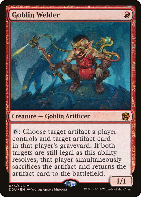 Duel Decks: Elves vs. Inventors - 35 - Goblin Welder - Mythic - Foil