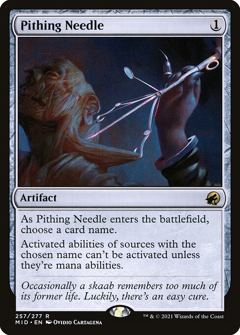 Innistrad: Midnight Hunt - 257 - Pithing Needle - Rare - Foil