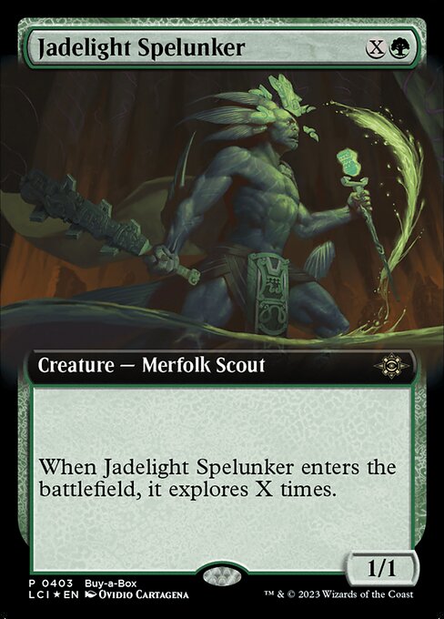 The Lost Caverns of Ixalan - 403 - Jadelight Spelunker - Rare - Extended Art Foil