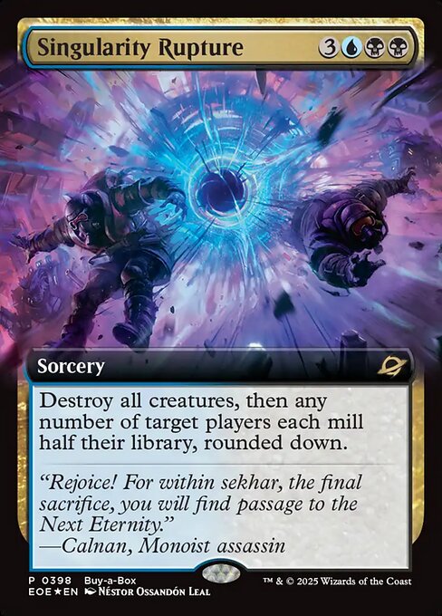 Edge of Eternities - 398 - Singularity Rupture - Rare - Extended Art Foil