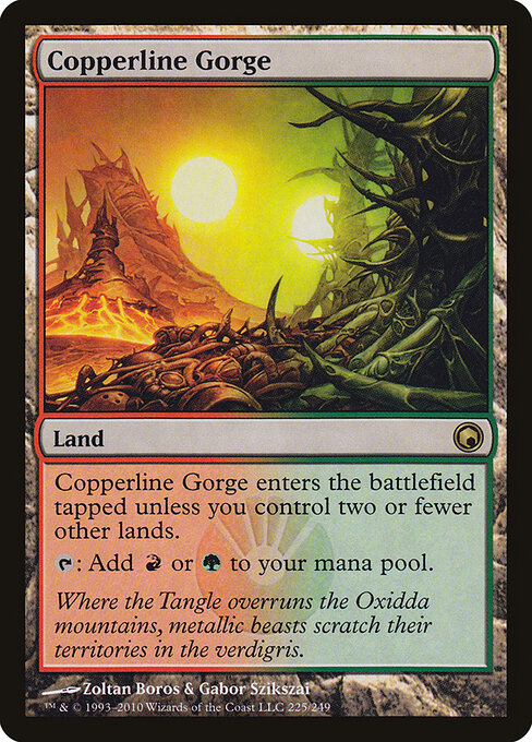 Scars of Mirrodin - 225 - Copperline Gorge - Rare - Foil