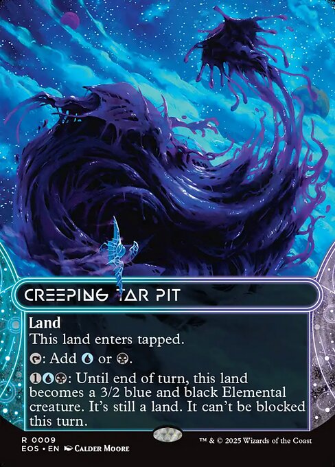 Edge of Eternities: Stellar Sights - 9 - Creeping Tar Pit - Rare - Borderless Foil