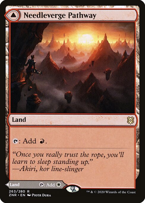 Zendikar Rising - 263 - Needleverge Pathway // Pillarverge Pathway - Rare - Foil