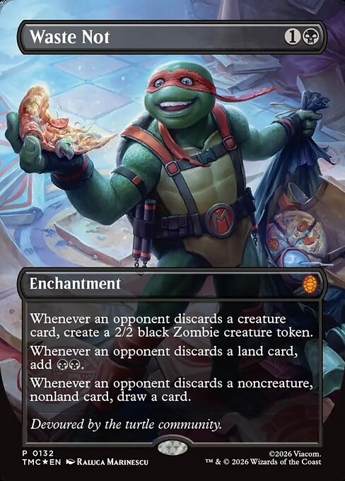Teenage Mutant Ninja Turtles Eternal - 132 - Waste Not - Mythic - Borderless Foil