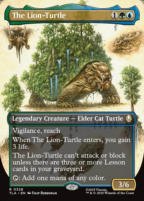 Avatar: The Last Airbender - 328 - The Lion-Turtle - Rare - Borderless Foil