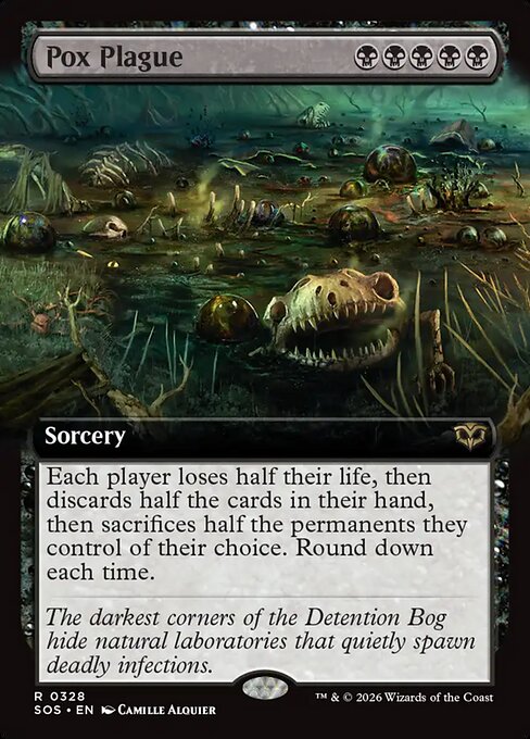 Secrets of Strixhaven - 328 - Pox Plague - Rare - Extended Art Foil